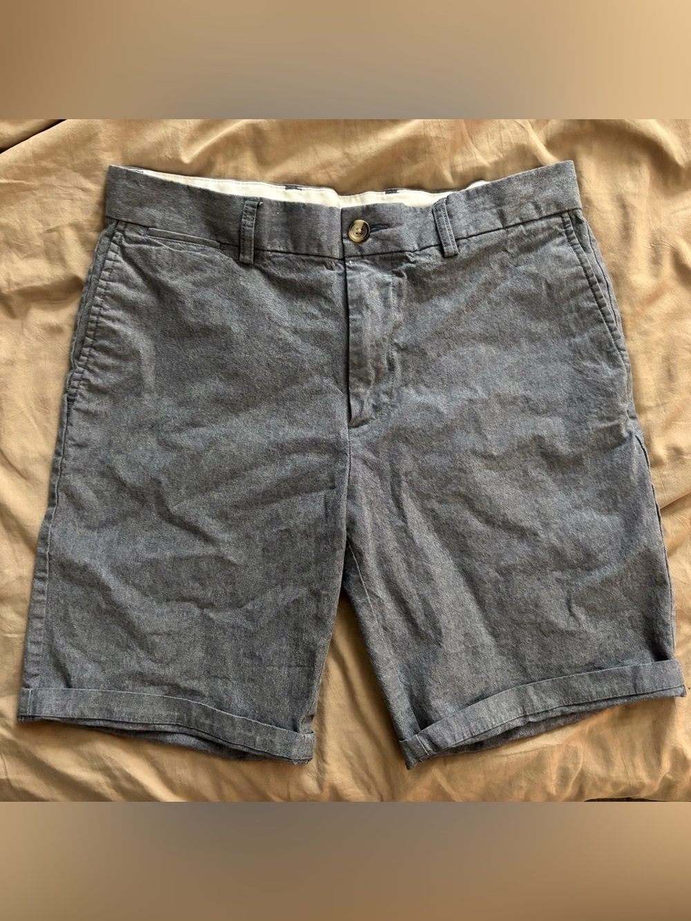 Old Navy Grey Flat Front Chino-Style Men's Shorts
